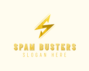 Lightning Bolt Letter S logo design