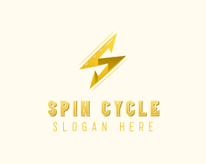 Lightning Bolt Letter S logo design