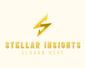 Lightning Bolt Letter S logo design