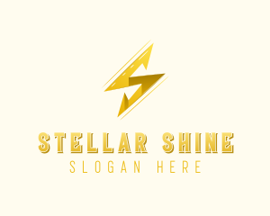 Lightning Bolt Letter S logo design