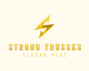 Lightning Bolt Letter S logo design