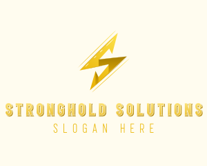 Lightning Bolt Letter S logo design