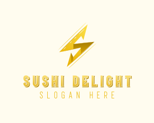 Lightning Bolt Letter S logo design