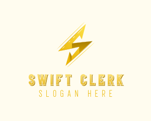 Lightning Bolt Letter S logo design