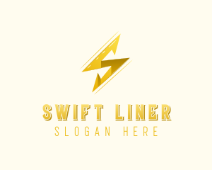 Lightning Bolt Letter S logo design