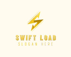 Lightning Bolt Letter S logo design