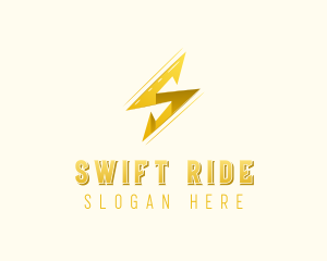 Lightning Bolt Letter S logo design