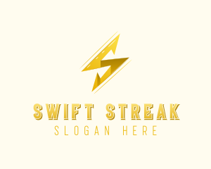 Lightning Bolt Letter S logo design