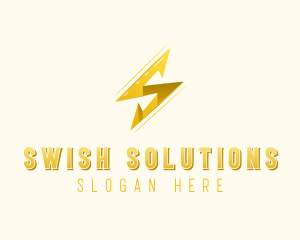 Lightning Bolt Letter S logo design