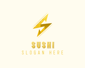 Lightning Bolt Letter S logo design