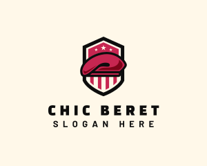 Military Beret Hat logo design