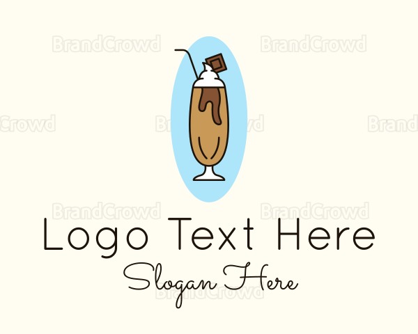 Chocolate Milkshake Frappe Logo