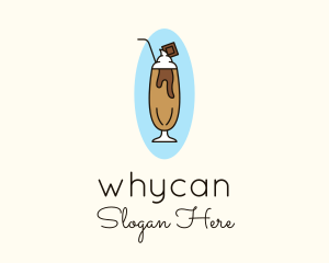 Chocolate Milkshake Frappe Logo