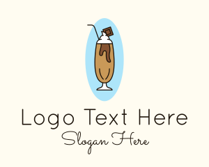 Chocolate Milkshake Frappe Logo