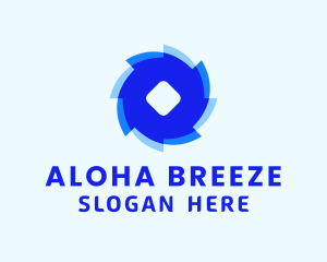 Blue Air Breeze  logo design