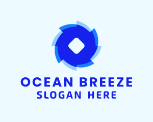 Blue Air Breeze  logo design