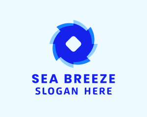 Blue Air Breeze  logo design