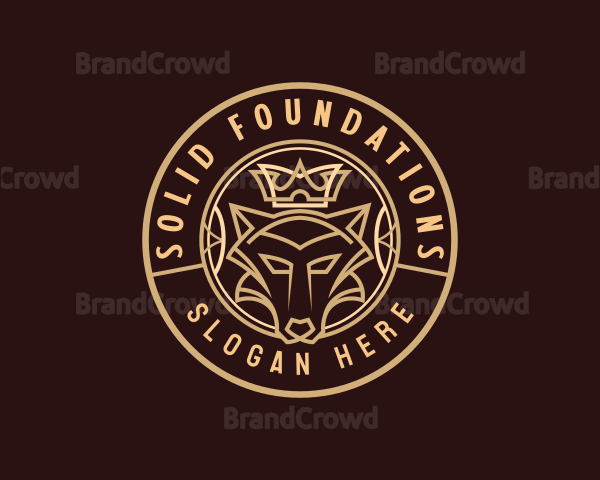 Wolf Crown Canine Logo