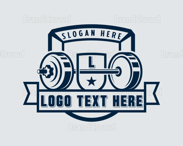 Bodybuilding Barbell Workout Logo