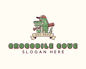 Crocodile Baseball Tournament logo design