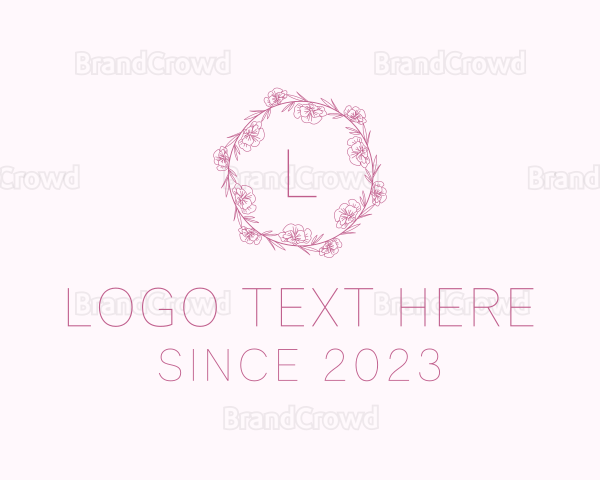 Decorative Peony Flower Logo