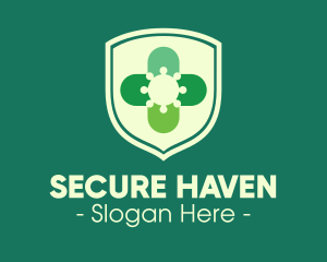 Safe - Medical Virus Shield logo design