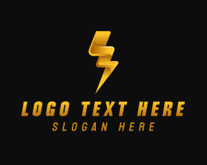 Electricity Power Bolt logo design