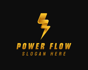 Electricity Power Bolt logo design