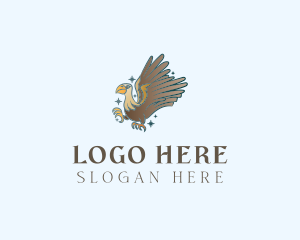 Soaring - Flying Eagle Bird logo design