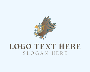 Freedom - Flying Eagle Bird logo design