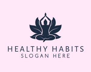 Yoga Wellness Lotus logo design