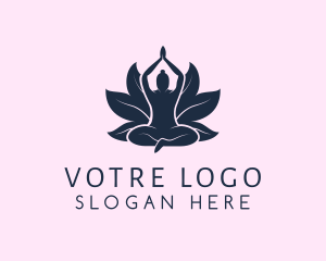 Wing - Yoga Wellness Lotus logo design