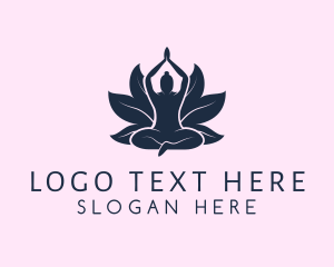 Stretch - Yoga Wellness Lotus logo design