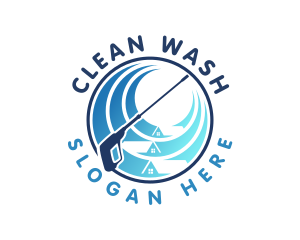 House Power Wash Cleaning logo design