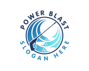 House Power Wash Cleaning logo design