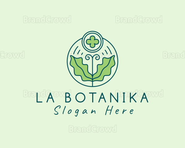 Organic Shamrock Clover Plant Logo