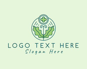 Irish - Organic Shamrock Clover Plant logo design