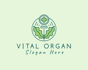 Organic Shamrock Clover Plant logo design