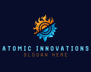 Ice Fire Gear HVAC logo design