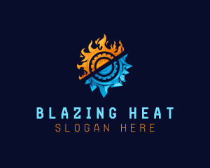 Fire - Ice Fire Gear HVAC logo design