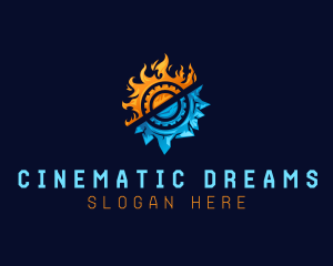 Ice Fire Gear HVAC logo design