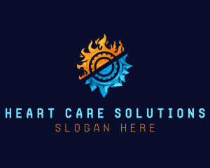 Ice Fire Gear HVAC logo design