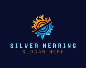 Ice Fire Gear HVAC logo design