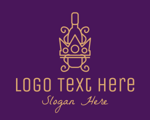 Burgundy - Royal Crown Liquor logo design