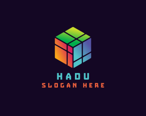 App - 3D Digital Cube logo design