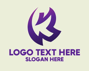 Letter K - Purple Letter K logo design