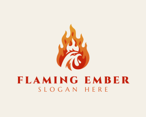 Burning - Burning Chicken Restaurant logo design