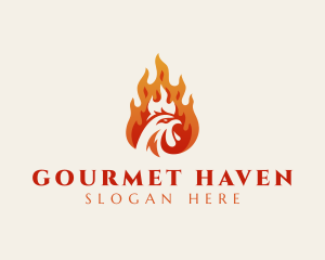 Burning Chicken Restaurant logo design