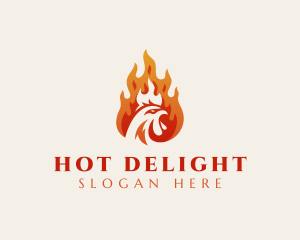 Burning Chicken Restaurant logo design