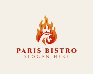 Burning Chicken Restaurant logo design